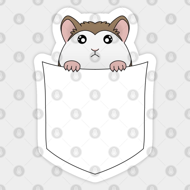 Mochi in a Pocket Sticker by Firestorm Fox